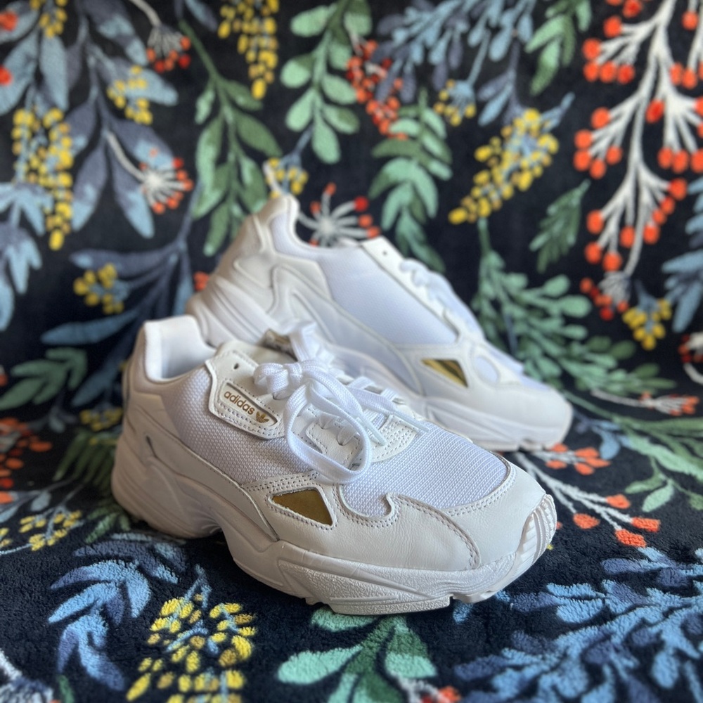 adidas Originals Falcon 'White Gold Metallic' Sneakers